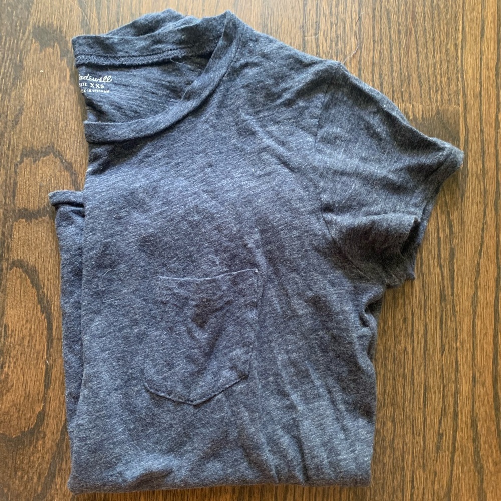 Madewell women's xxs blue-gray tee